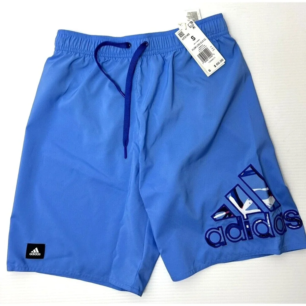 Adidas Men's Size Small CLX Classic Swim Shorts Trunks Blue Fusion HT2140